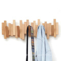 decorative Folding Solid Wood Wall Coat Hanger Hook
